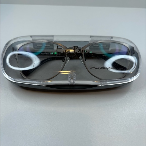 FRAMES ONLY - Eyebuydirect Upper East 55•18•140 Grey/Silver Eyeglasses unisex - Picture 12 of 12